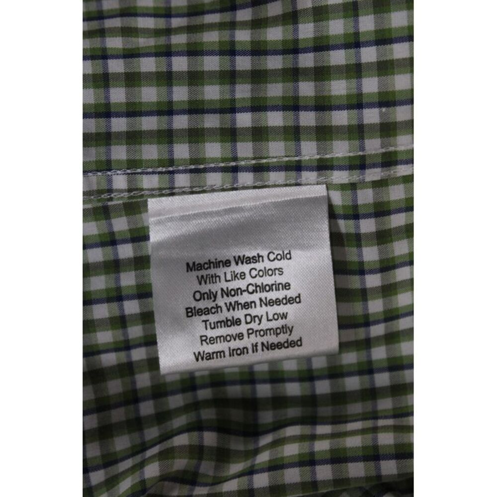 Joseph Abboud Mens Cotton Long Sleeve Button-Down Shirt Green Size XL - Picture 4 of 5